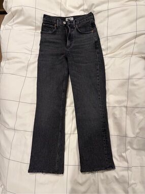 NWOT Agolde Black 90’s Pinch Waist Jeans